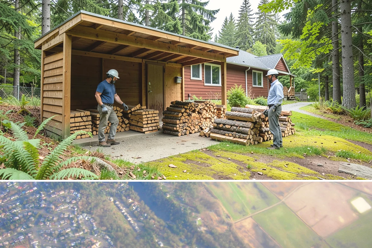 Residential Firewood Delivery in Algona, King County, WA - Schedule residential delivery in early fall so your home is stocked before the cold, wet weather sets in.