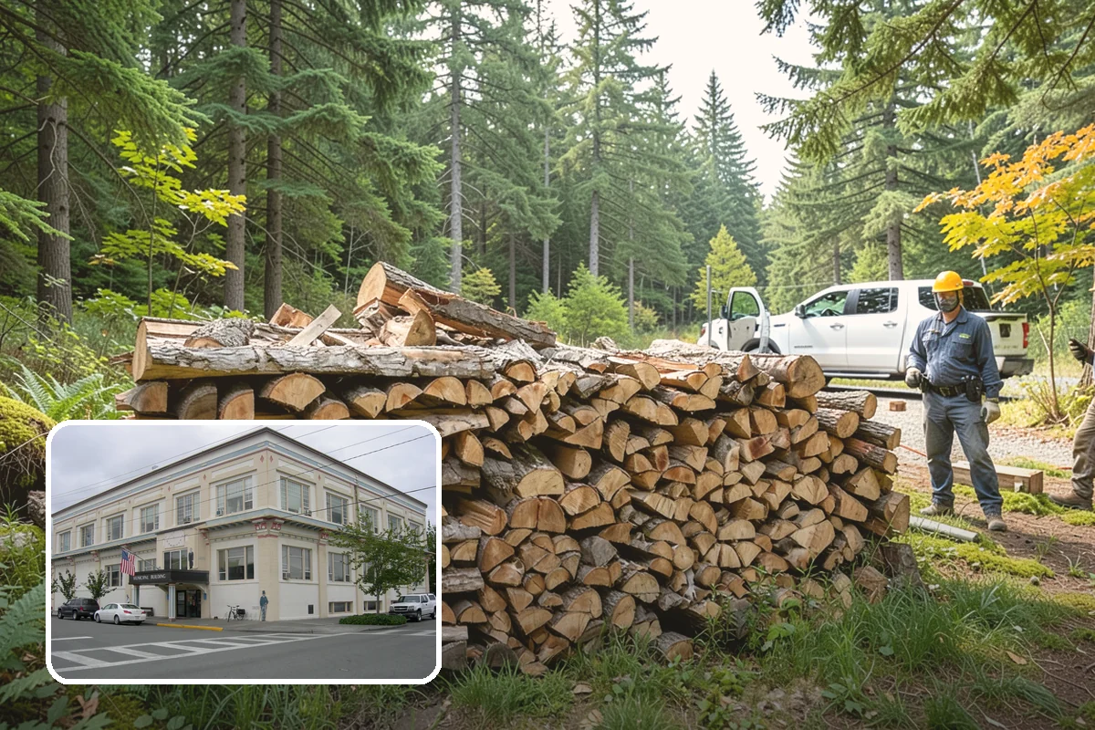 Residential Firewood Delivery in Anacortes, Skagit County, WA - Wood placed where it is most convenient for you