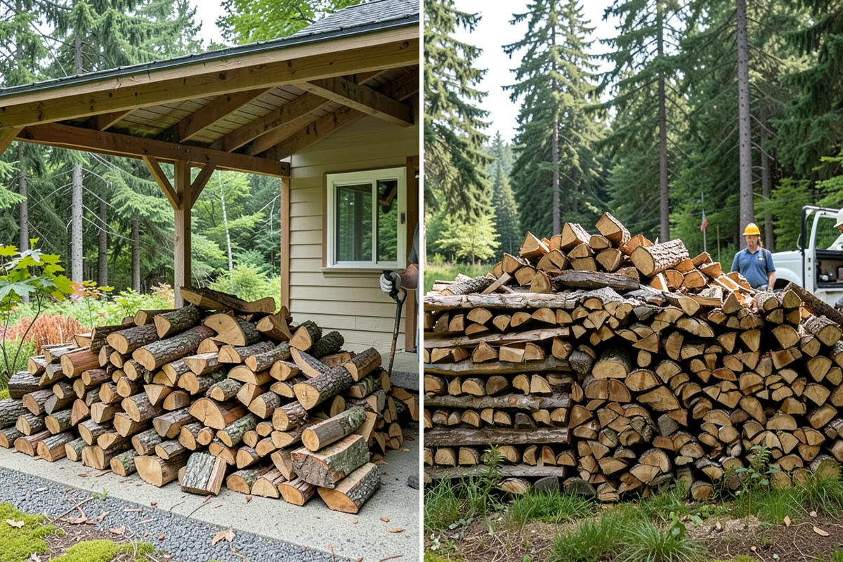 Residential Firewood Delivery in Arlington, Snohomish County, WA - We confirm your address, quantity, and preferred drop spot