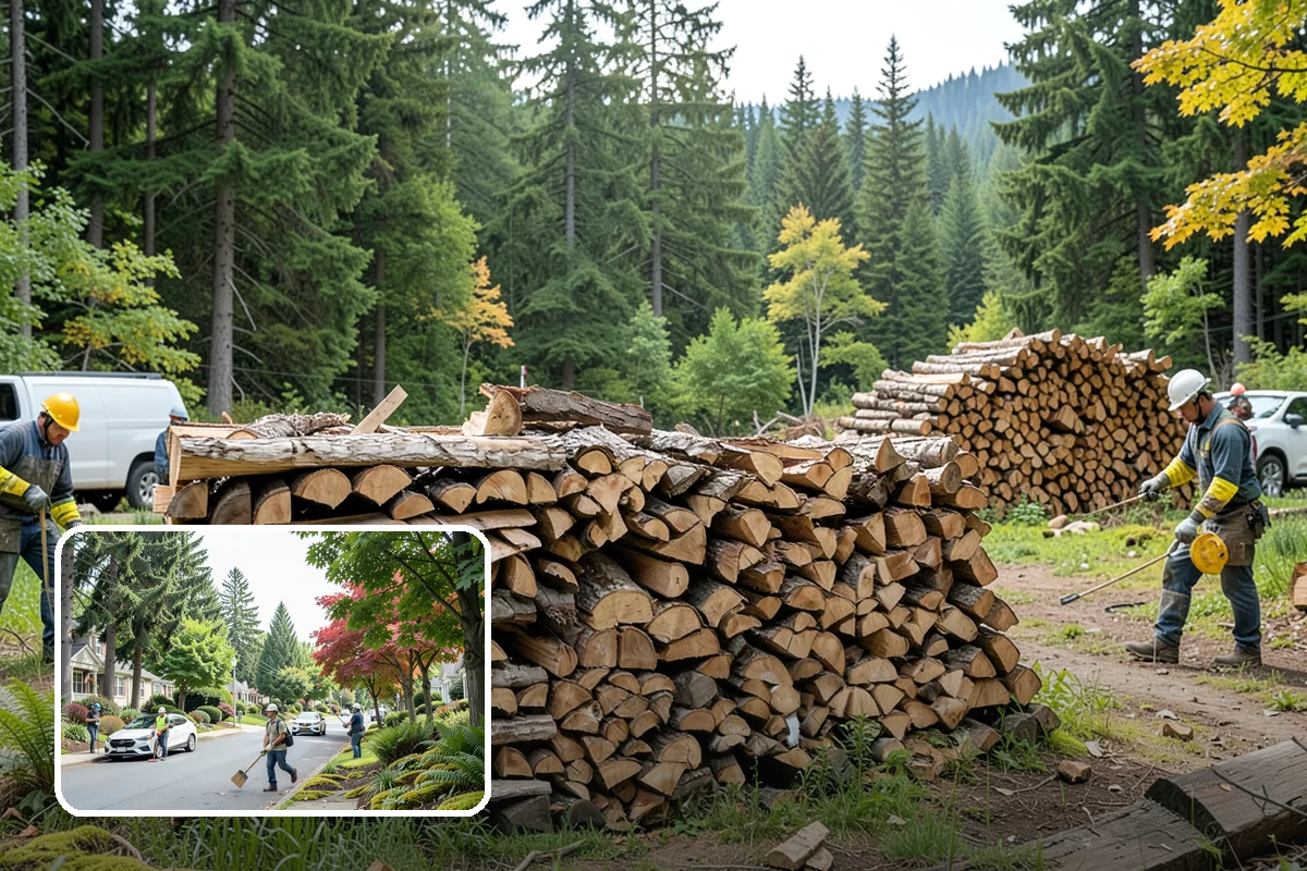 Residential Firewood Delivery in Beaux Arts Village, King County, WA - Wood placed where it is most convenient for you
