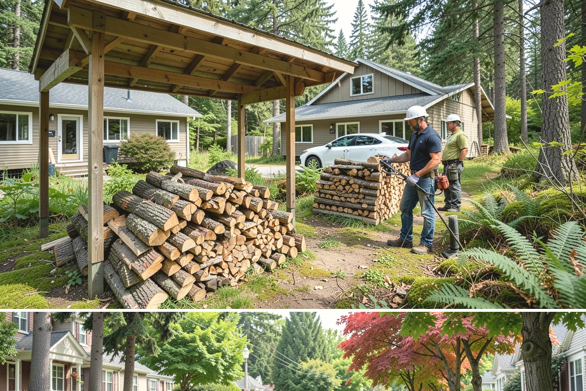 Residential Firewood Delivery in Beaux Arts Village, King County, WA - Schedule residential delivery in early fall so your home is stocked before the cold, wet weather sets in.