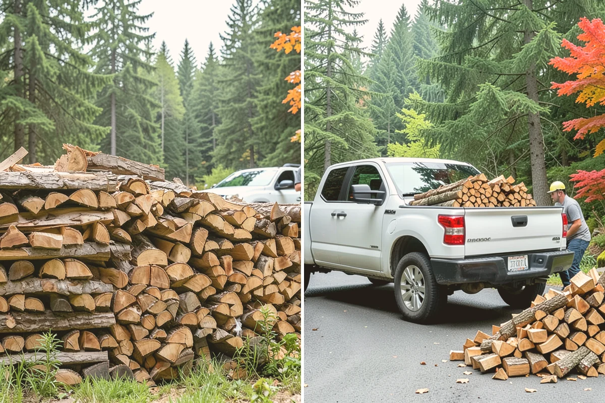 Residential Firewood Delivery in Bellevue, King County, WA - We confirm your address, quantity, and preferred drop spot