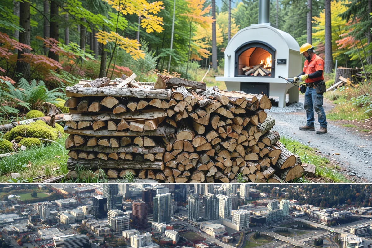 Residential Firewood Delivery in Bellevue, King County, WA - Schedule residential delivery in early fall so your home is stocked before the cold, wet weather sets in.