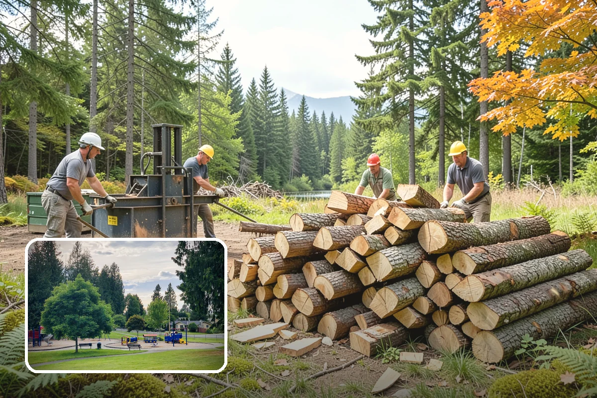 Residential Firewood Delivery in Bonney Lake, Pierce County, WA - Wood placed where it is most convenient for you