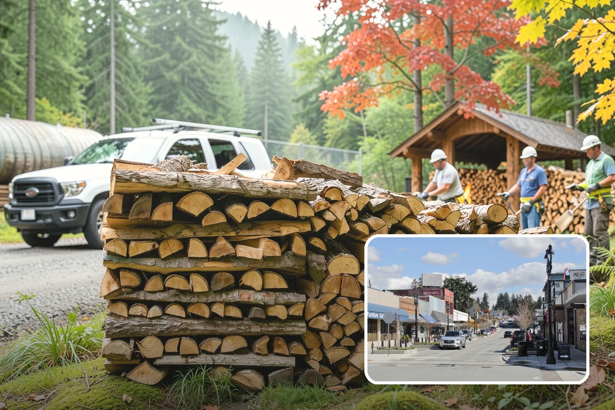 Residential Firewood Delivery in Bothell, King County, WA - Wood placed where it is most convenient for you