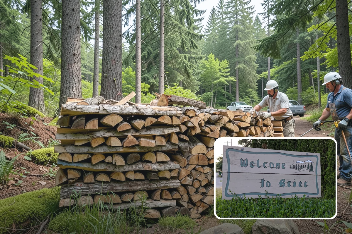 Residential Firewood Delivery in Brier, Snohomish County, WA - Wood placed where it is most convenient for you