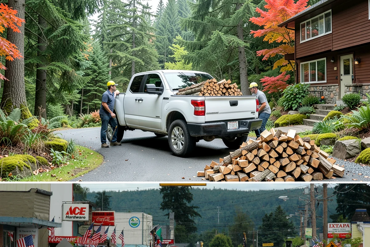 Residential Firewood Delivery in Carnation, King County, WA - Schedule residential delivery in early fall so your home is stocked before the cold, wet weather sets in.