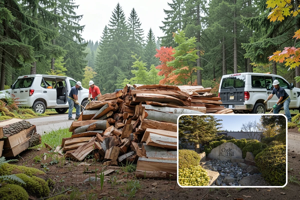 Residential Firewood Delivery in Clyde Hill, King County, WA - Wood placed where it is most convenient for you