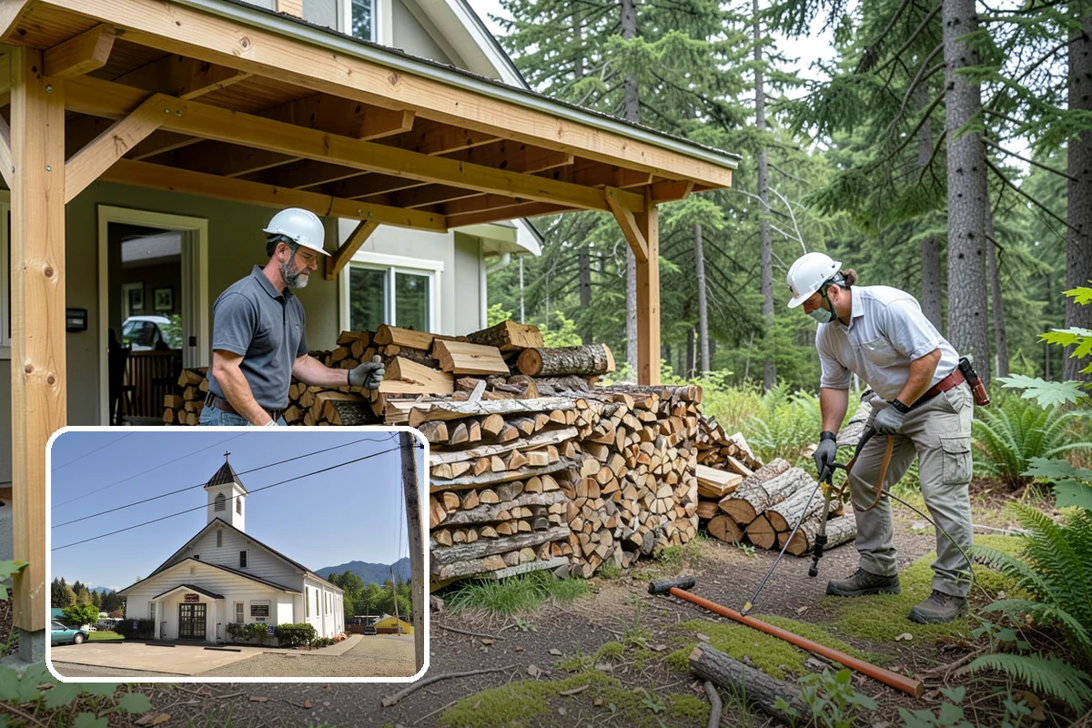 Residential Firewood Delivery in Concrete, Skagit County, WA - Wood placed where it is most convenient for you