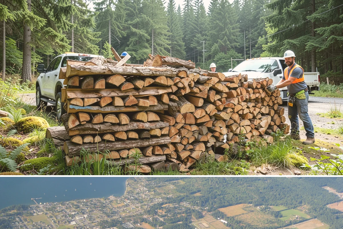 Residential Firewood Delivery in Coupeville, Island County, WA - Schedule residential delivery in early fall so your home is stocked before the cold, wet weather sets in.
