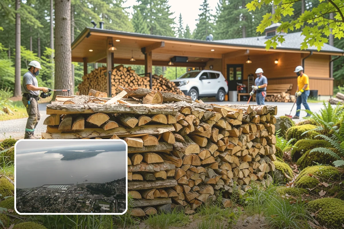 Residential Firewood Delivery in Des Moines, King County, WA - Wood placed where it is most convenient for you