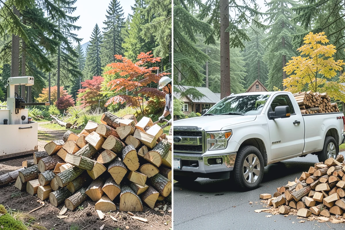 Residential Firewood Delivery in Des Moines, King County, WA - We confirm your address, quantity, and preferred drop spot