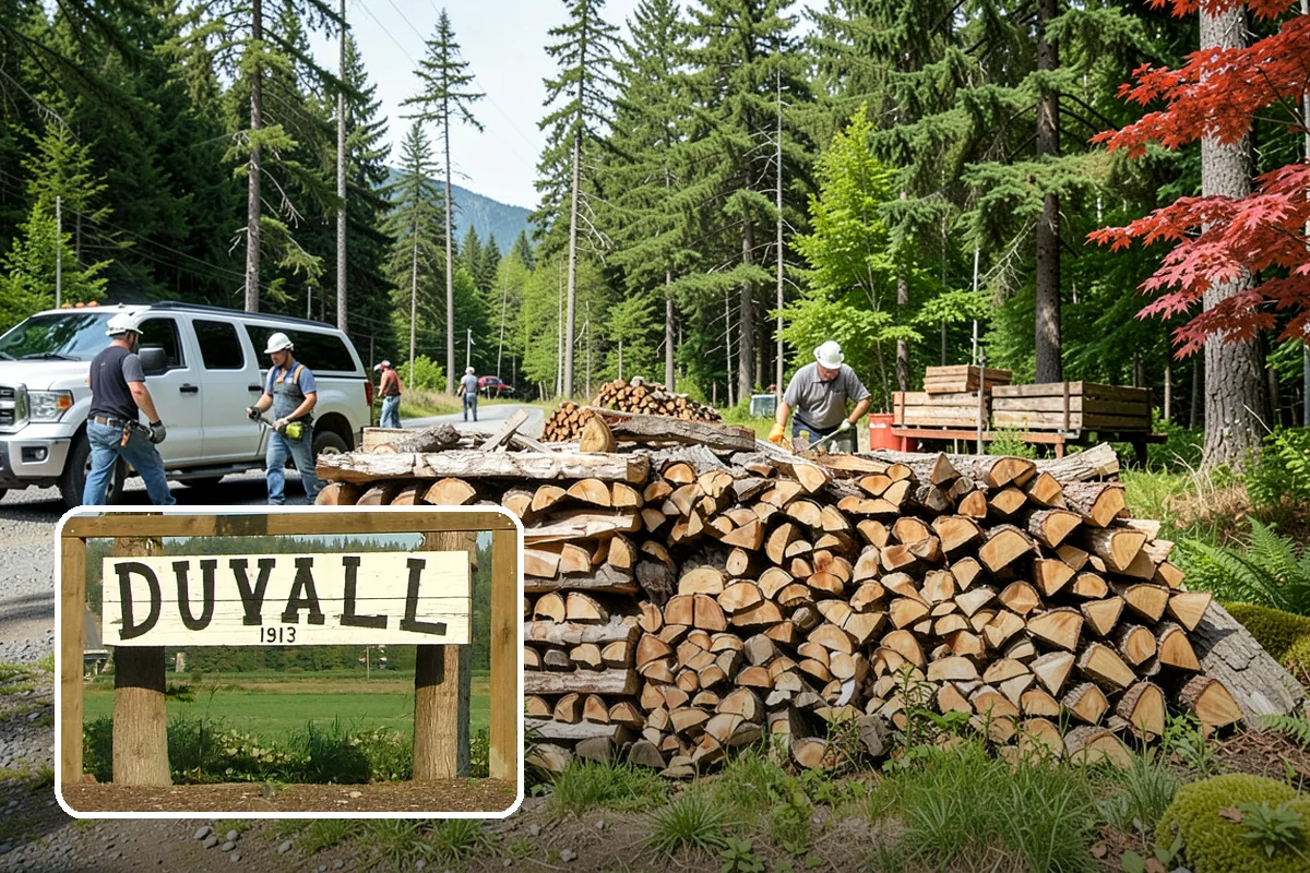 Residential Firewood Delivery in Duvall, King County, WA - Wood placed where it is most convenient for you