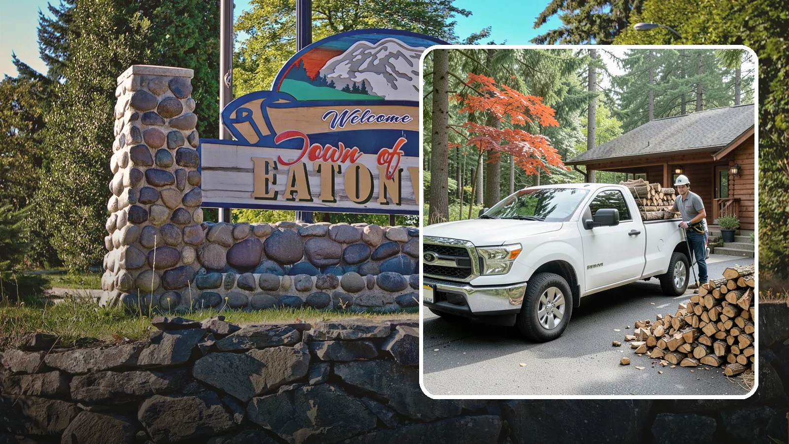 Residential Firewood Delivery in Eatonville, Pierce County, WA - We deliver seasoned firewood directly to homes, placing it exactly where you want it around your Pacific Northwest property.