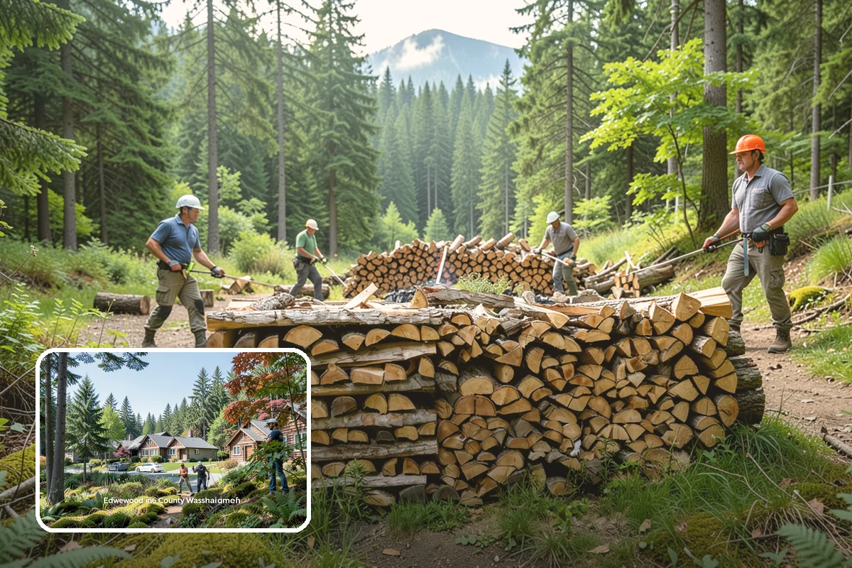 Residential Firewood Delivery in Edgewood, WA - Wood placed where it is most convenient for you