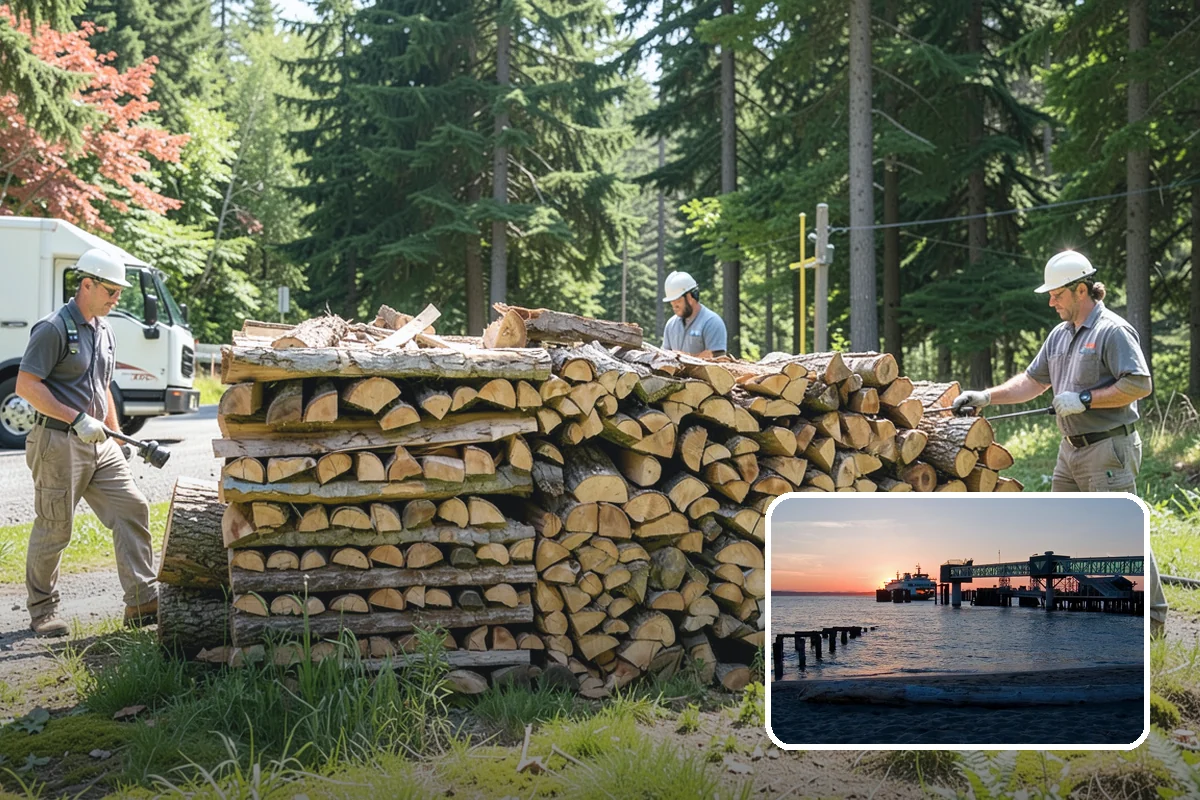 Residential Firewood Delivery in Edmonds, Snohomish County, WA - Wood placed where it is most convenient for you