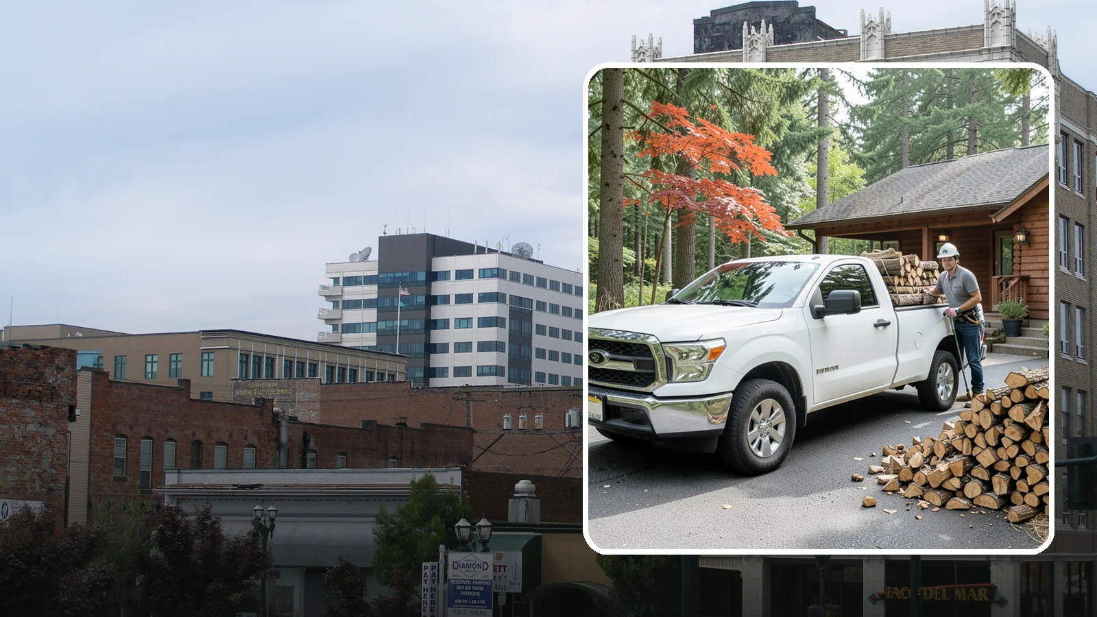 Residential Firewood Delivery in Everett, Snohomish County, WA - We deliver seasoned firewood directly to homes, placing it exactly where you want it around your Pacific Northwest property.