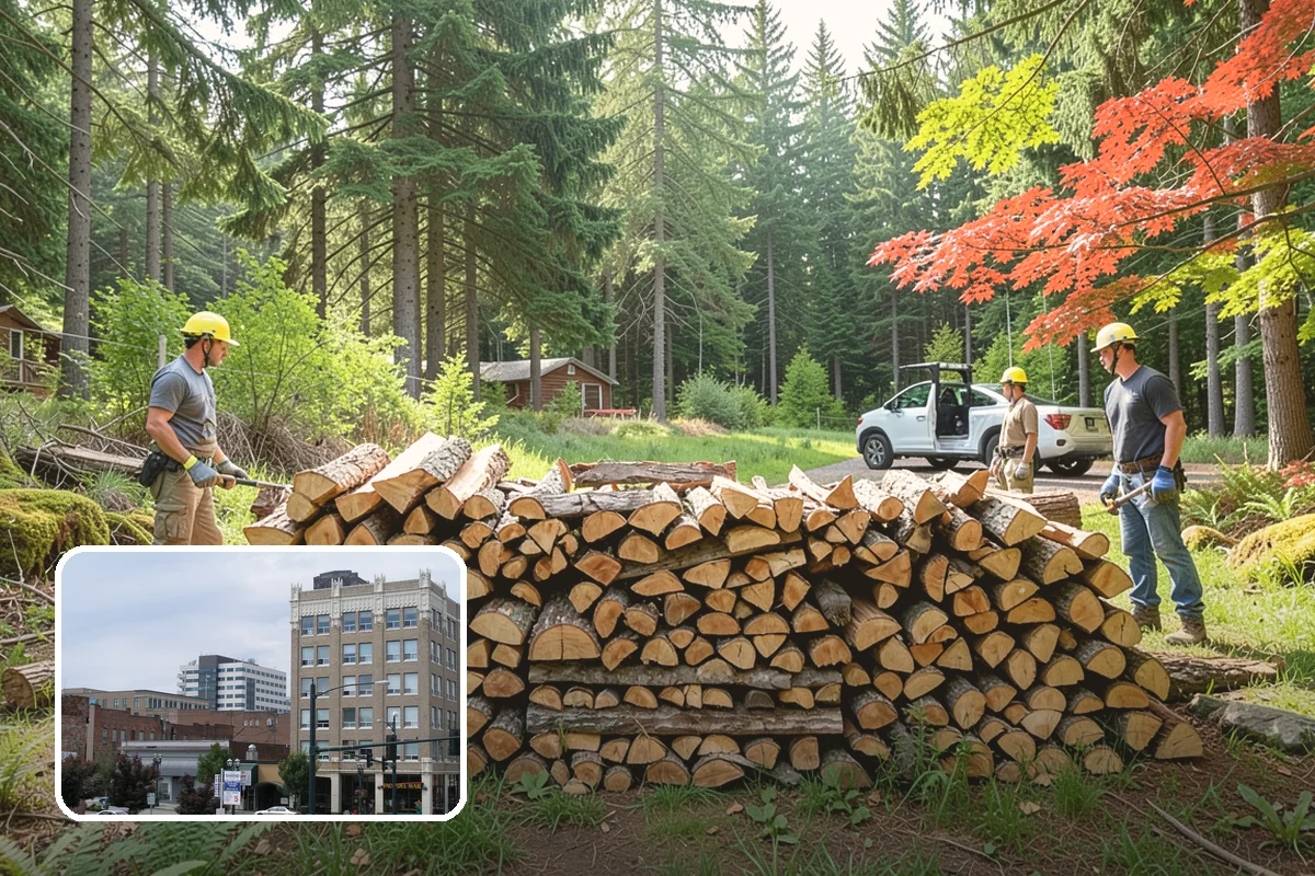 Residential Firewood Delivery in Everett, Snohomish County, WA - Wood placed where it is most convenient for you