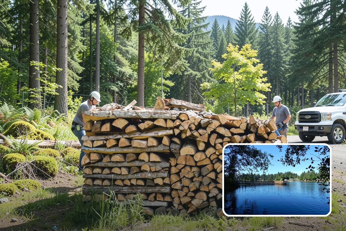 Residential Firewood Delivery in Federal Way, King County, WA - Wood placed where it is most convenient for you