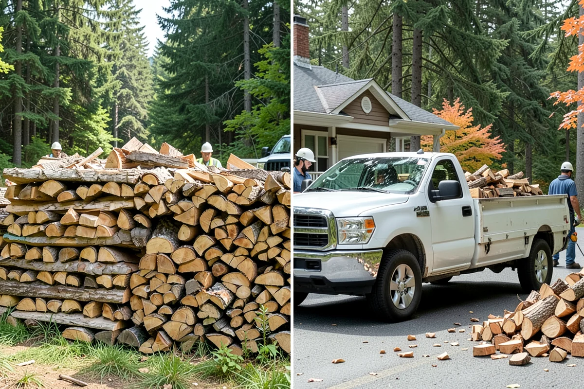 Residential Firewood Delivery in Federal Way, King County, WA - We confirm your address, quantity, and preferred drop spot