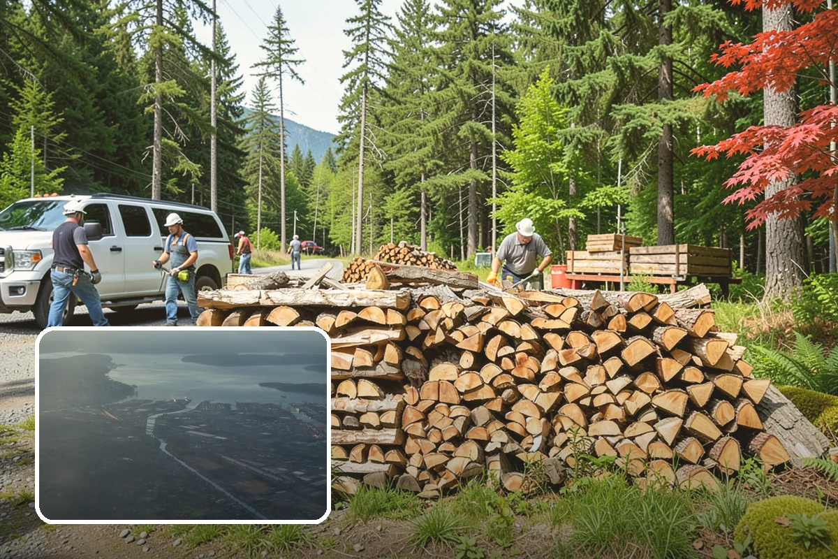 Residential Firewood Delivery in Fife, Pierce County, WA - Wood placed where it is most convenient for you
