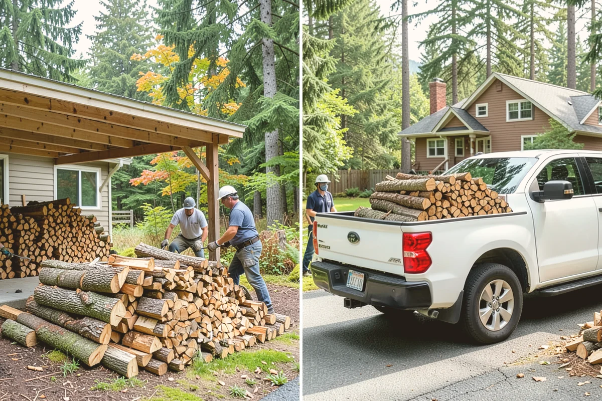 Residential Firewood Delivery in Fife, Pierce County, WA - We confirm your address, quantity, and preferred drop spot