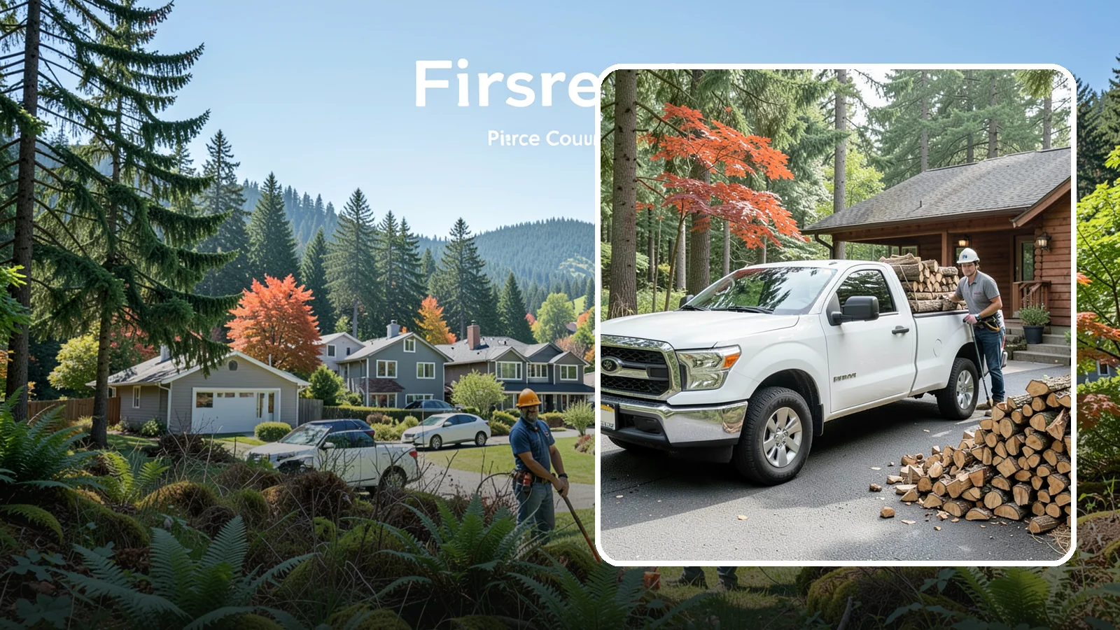 Residential Firewood Delivery in Fircrest, Pierce County, WA - We deliver seasoned firewood directly to homes, placing it exactly where you want it around your Pacific Northwest property.