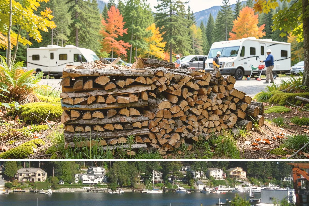Residential Firewood Delivery in Gig Harbor, Pierce County, WA - Schedule residential delivery in early fall so your home is stocked before the cold, wet weather sets in.