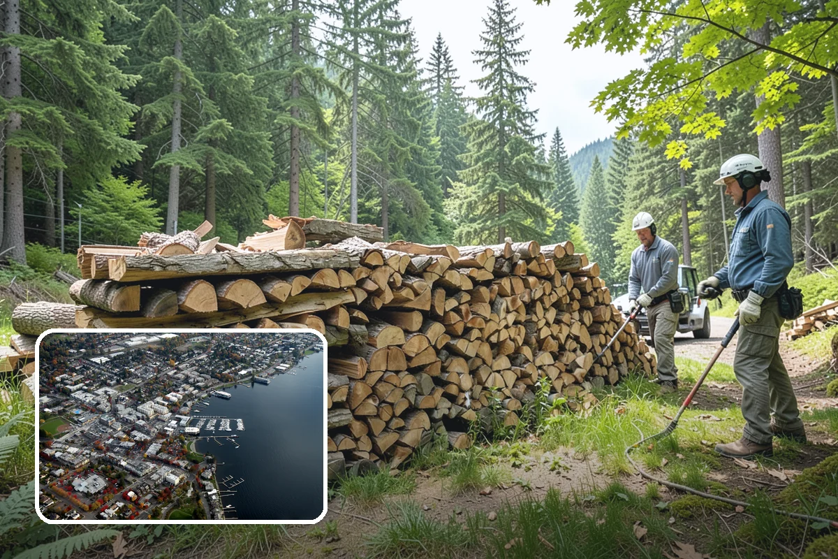 Residential Firewood Delivery in Kirkland, King County, WA - Wood placed where it is most convenient for you
