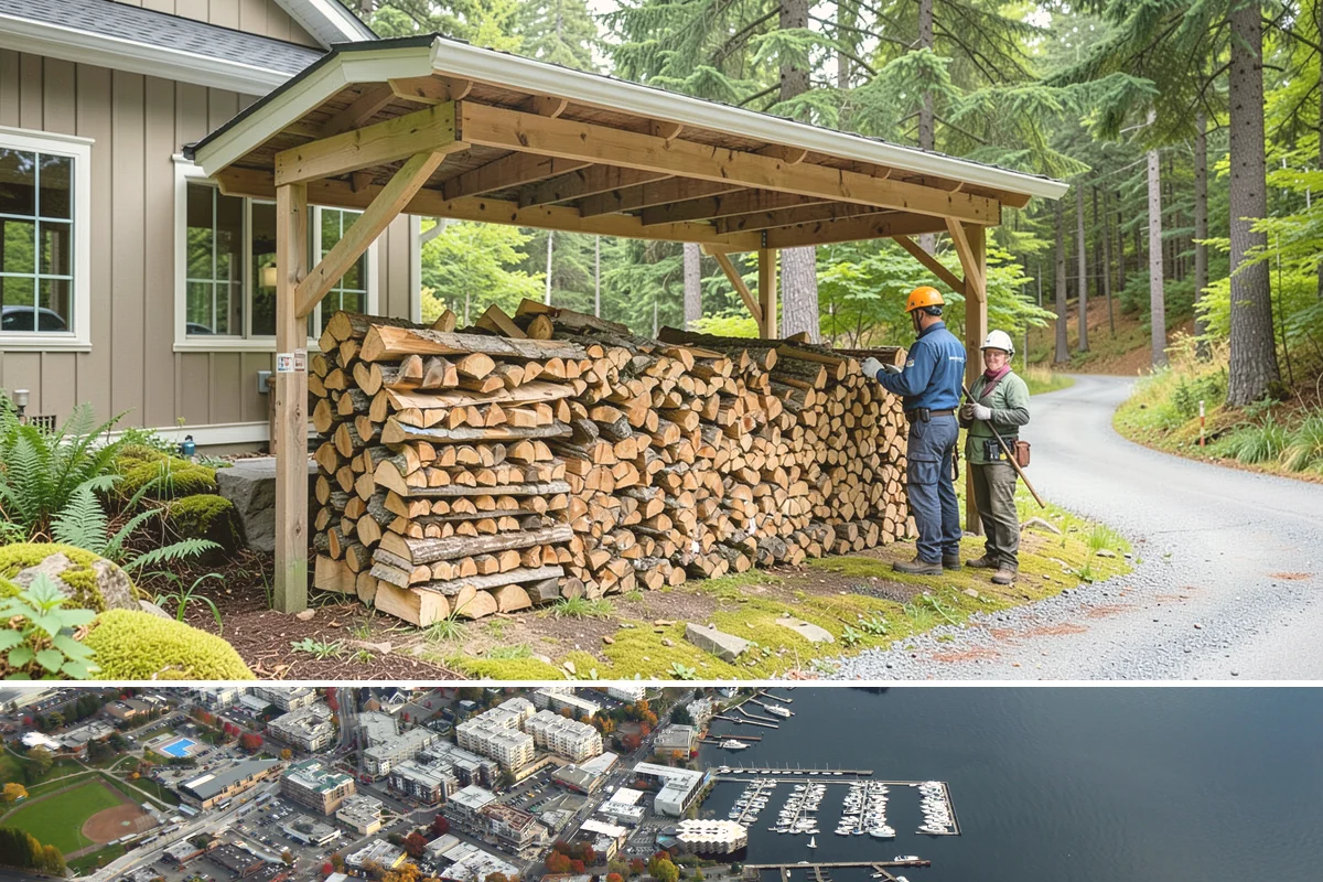Residential Firewood Delivery in Kirkland, King County, WA - Schedule residential delivery in early fall so your home is stocked before the cold, wet weather sets in.