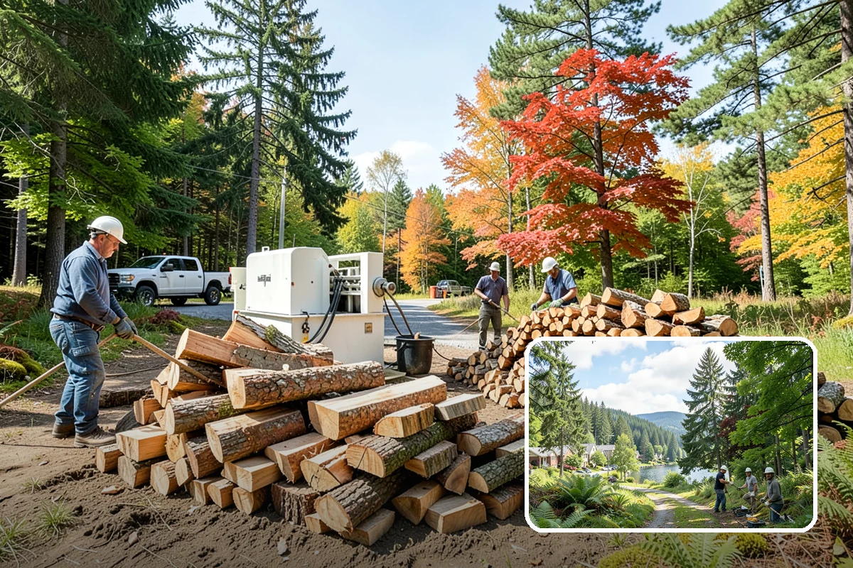 Residential Firewood Delivery in Lake Forest Park, King County, WA - Wood placed where it is most convenient for you