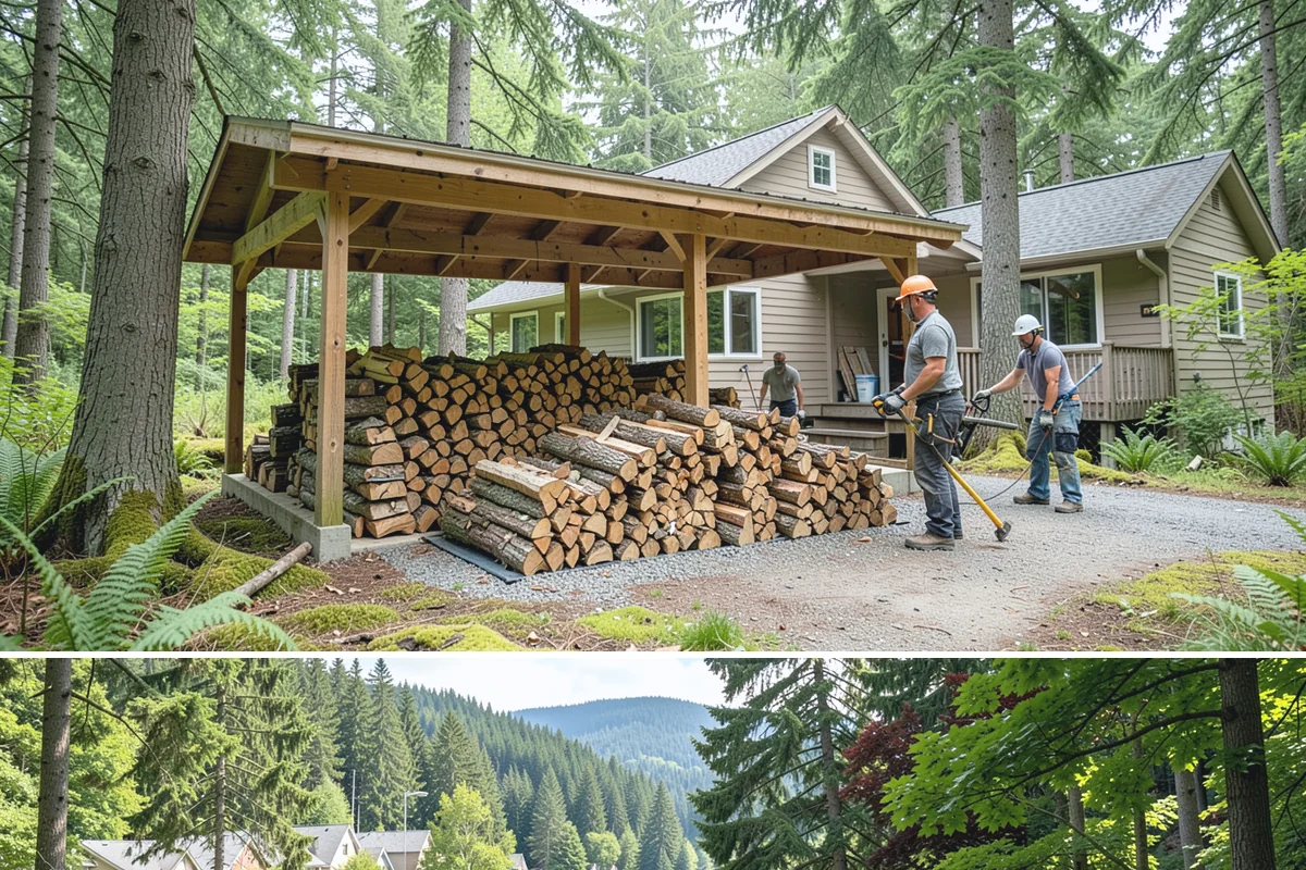 Residential Firewood Delivery in Lake Forest Park, King County, WA - Schedule residential delivery in early fall so your home is stocked before the cold, wet weather sets in.