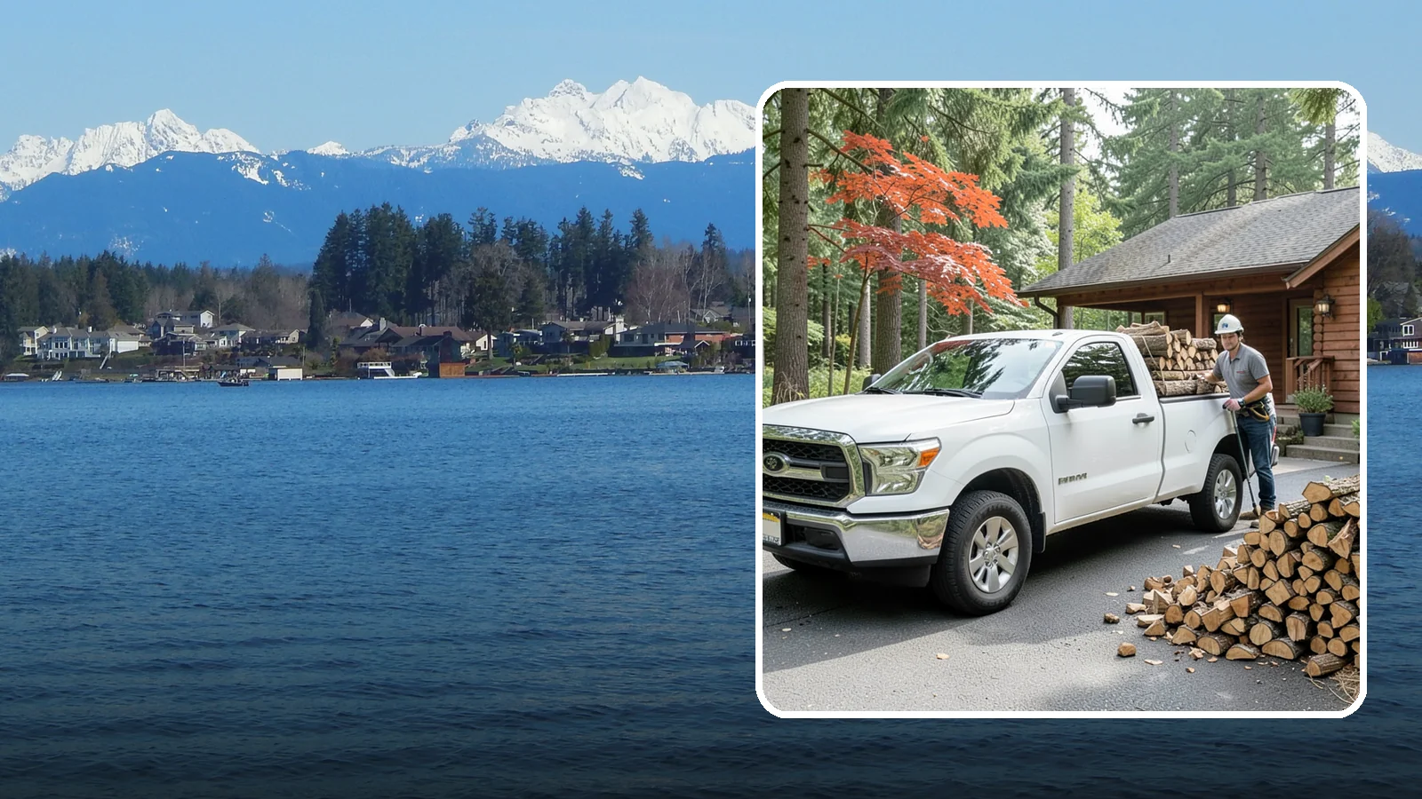 Residential Firewood Delivery in Lake Stevens, Snohomish County, WA - We deliver seasoned firewood directly to homes, placing it exactly where you want it around your Pacific Northwest property.
