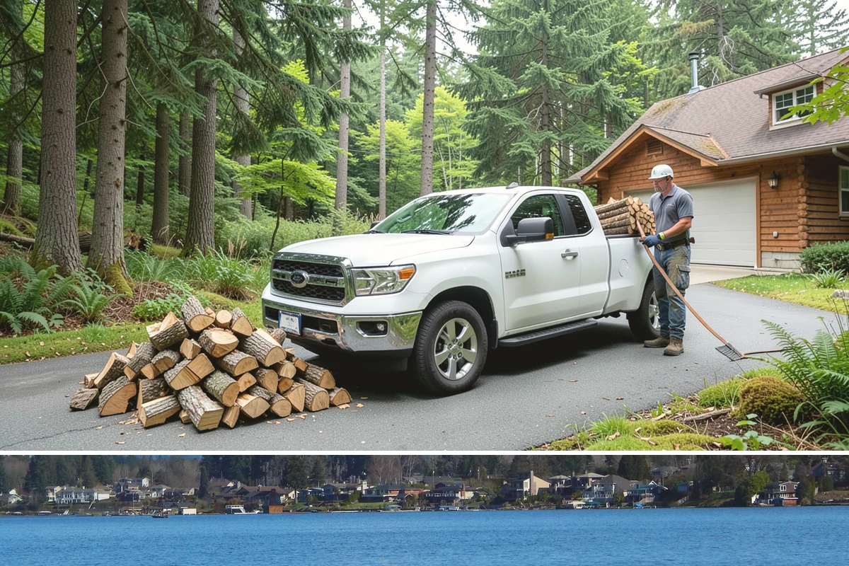 Residential Firewood Delivery in Lake Stevens, Snohomish County, WA - Schedule residential delivery in early fall so your home is stocked before the cold, wet weather sets in.