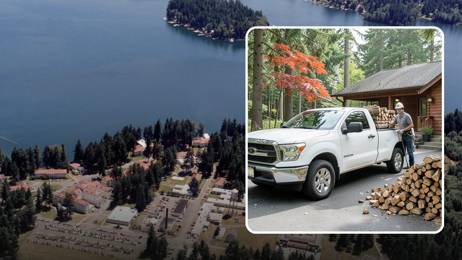 Residential Firewood Delivery in Lakewood, Pierce County, WA - We deliver seasoned firewood directly to homes, placing it exactly where you want it around your Pacific Northwest property.