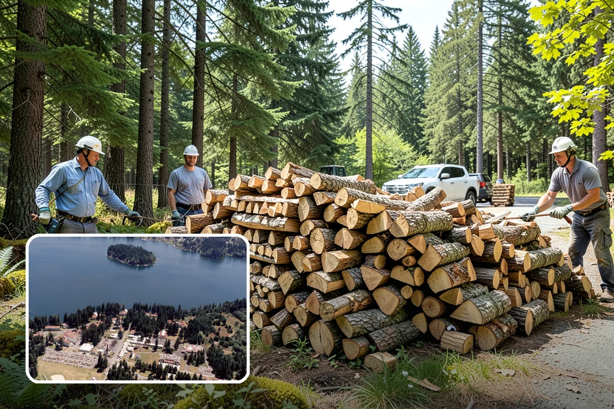 Residential Firewood Delivery in Lakewood, Pierce County, WA - Wood placed where it is most convenient for you
