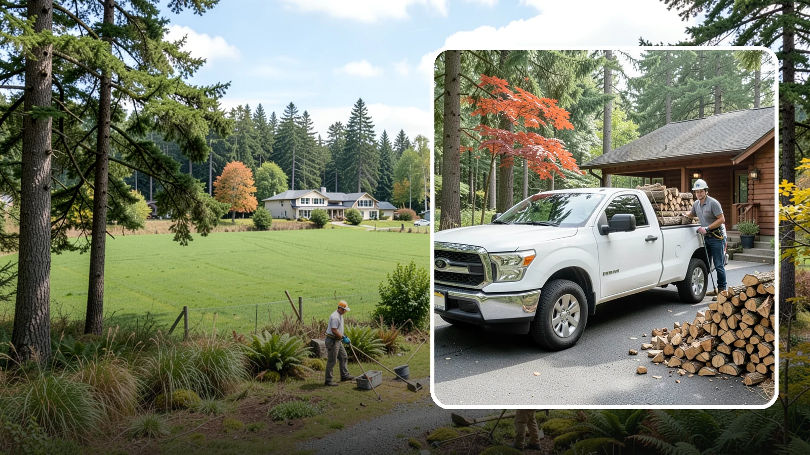 Residential Firewood Delivery in Lyman, Skagit County, WA - We deliver seasoned firewood directly to homes, placing it exactly where you want it around your Pacific Northwest property.