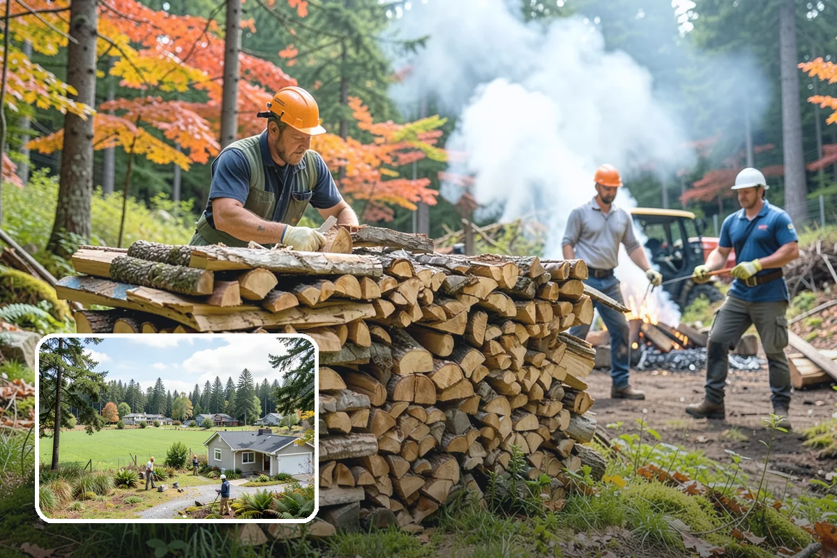 Residential Firewood Delivery in Lyman, Skagit County, WA - Wood placed where it is most convenient for you