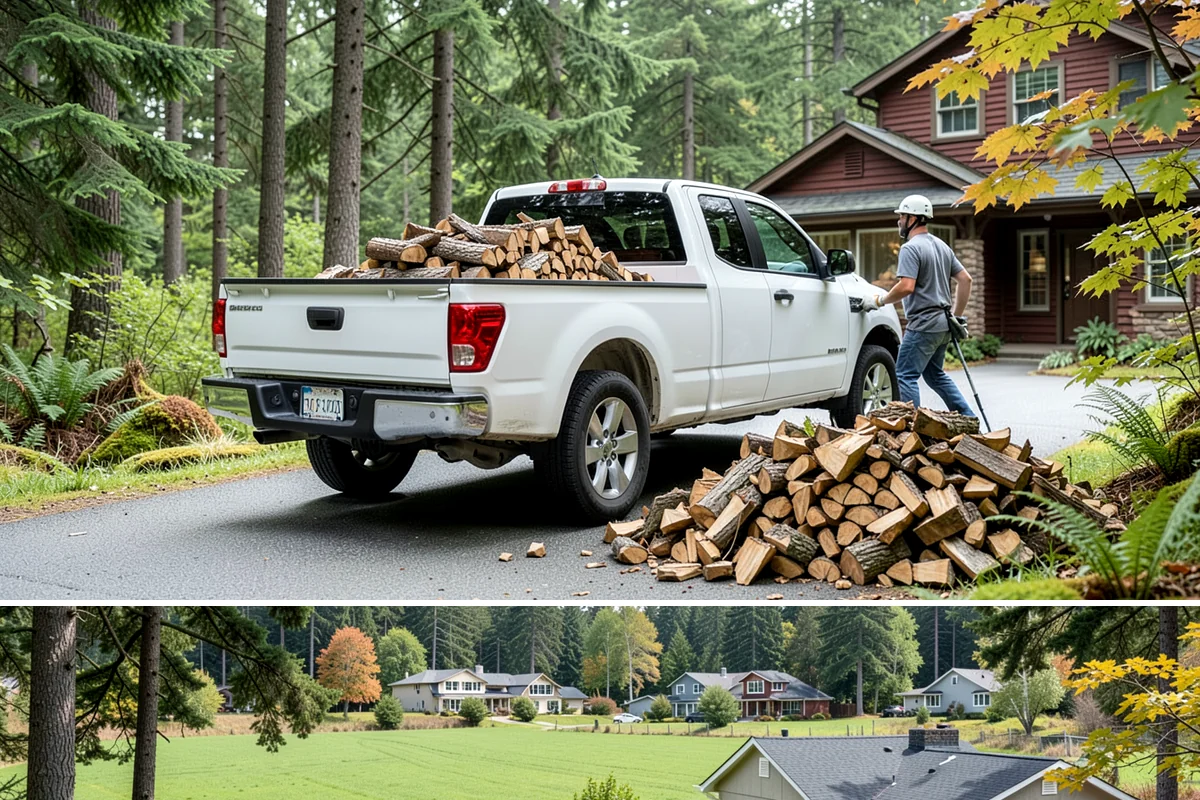 Residential Firewood Delivery in Lyman, Skagit County, WA - Schedule residential delivery in early fall so your home is stocked before the cold, wet weather sets in.