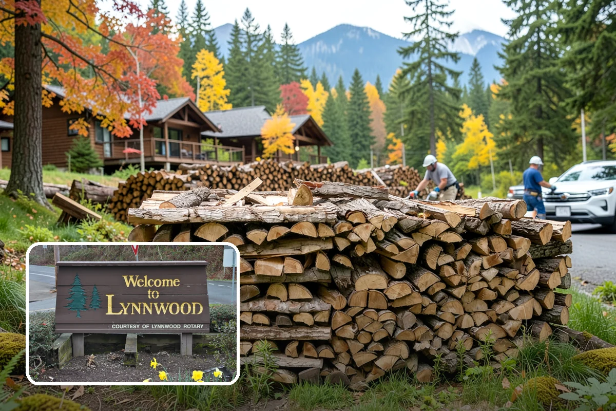 Residential Firewood Delivery in Lynnwood, Snohomish County, WA - Wood placed where it is most convenient for you