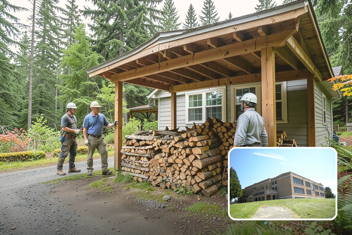 Residential Firewood Delivery in Maple Valley, King County, WA - Wood placed where it is most convenient for you
