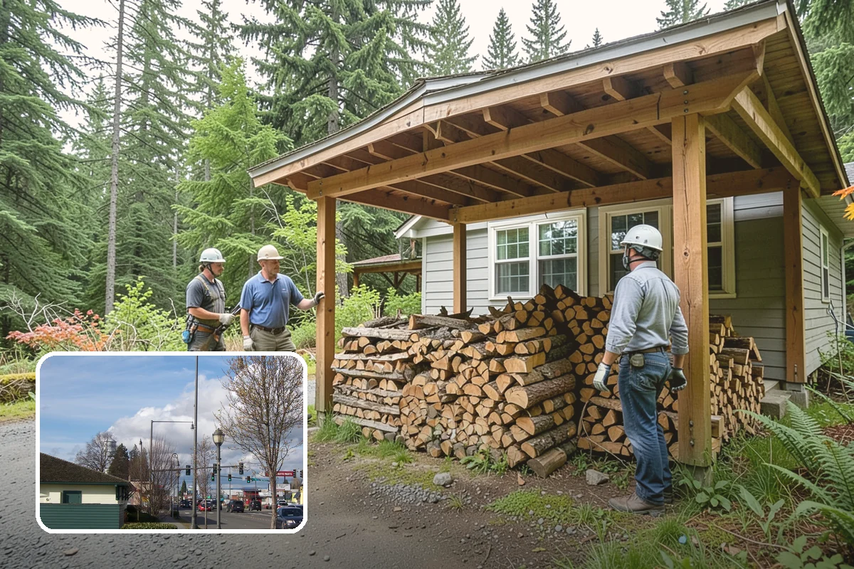 Residential Firewood Delivery in Marysville, Snohomish County, WA - Wood placed where it is most convenient for you