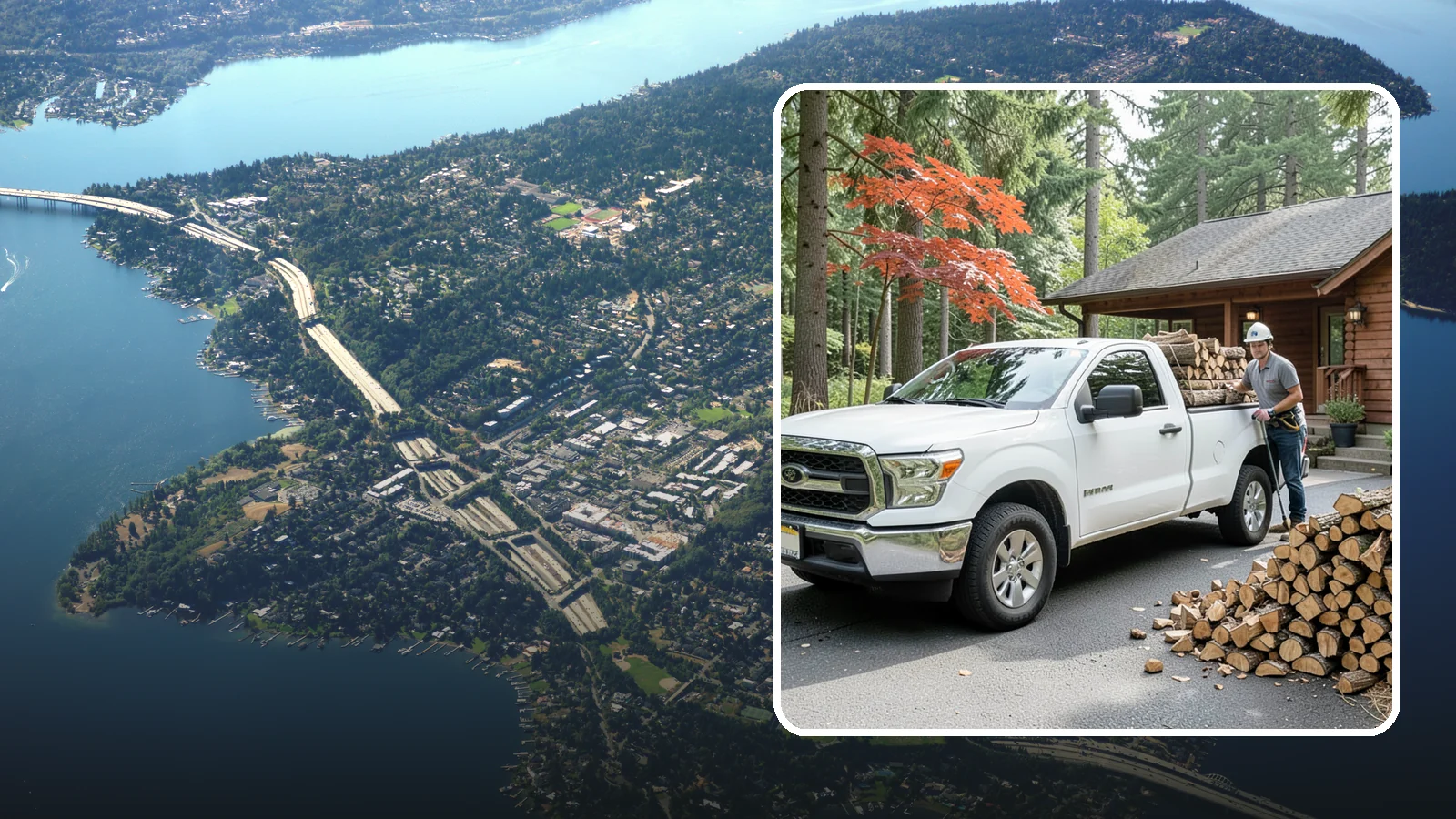 Residential Firewood Delivery in Mercer Island, King County, WA - We deliver seasoned firewood directly to homes, placing it exactly where you want it around your Pacific Northwest property.