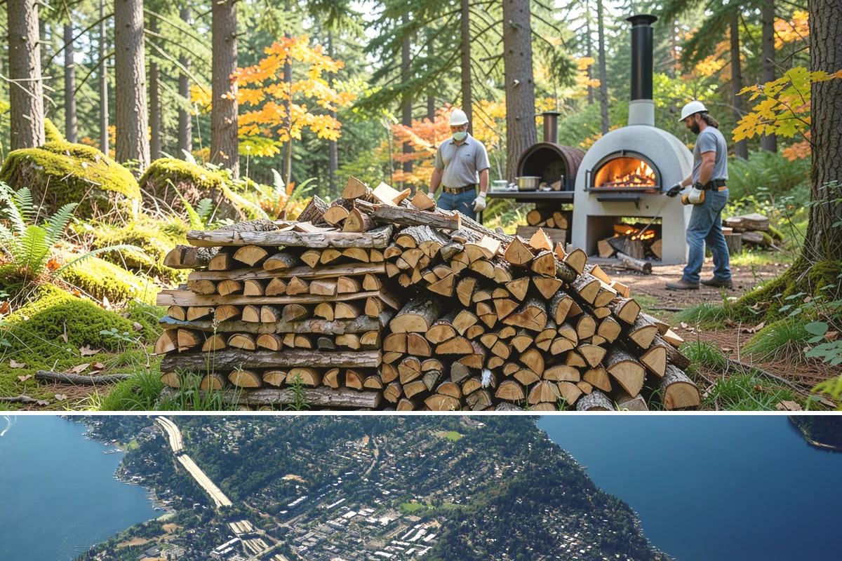 Residential Firewood Delivery in Mercer Island, King County, WA - Schedule residential delivery in early fall so your home is stocked before the cold, wet weather sets in.