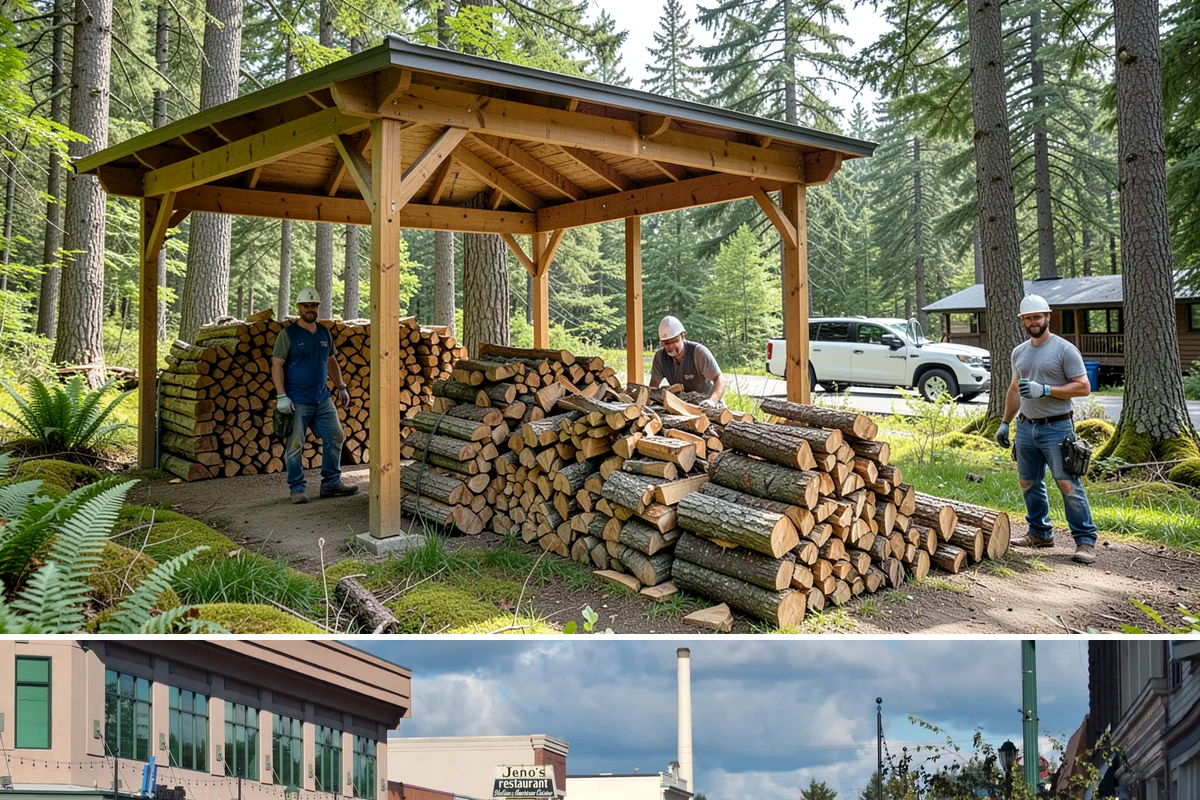 Residential Firewood Delivery in Monroe, Snohomish County, WA - Schedule residential delivery in early fall so your home is stocked before the cold, wet weather sets in.