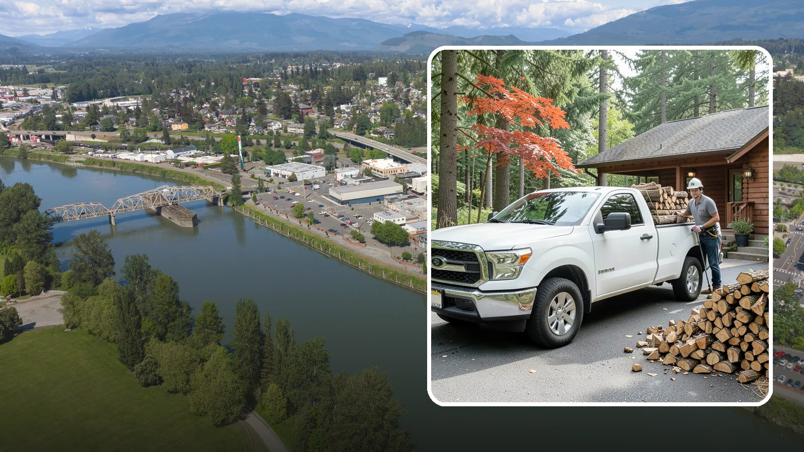 Residential Firewood Delivery in Mount Vernon, Skagit County, WA - We deliver seasoned firewood directly to homes, placing it exactly where you want it around your Pacific Northwest property.