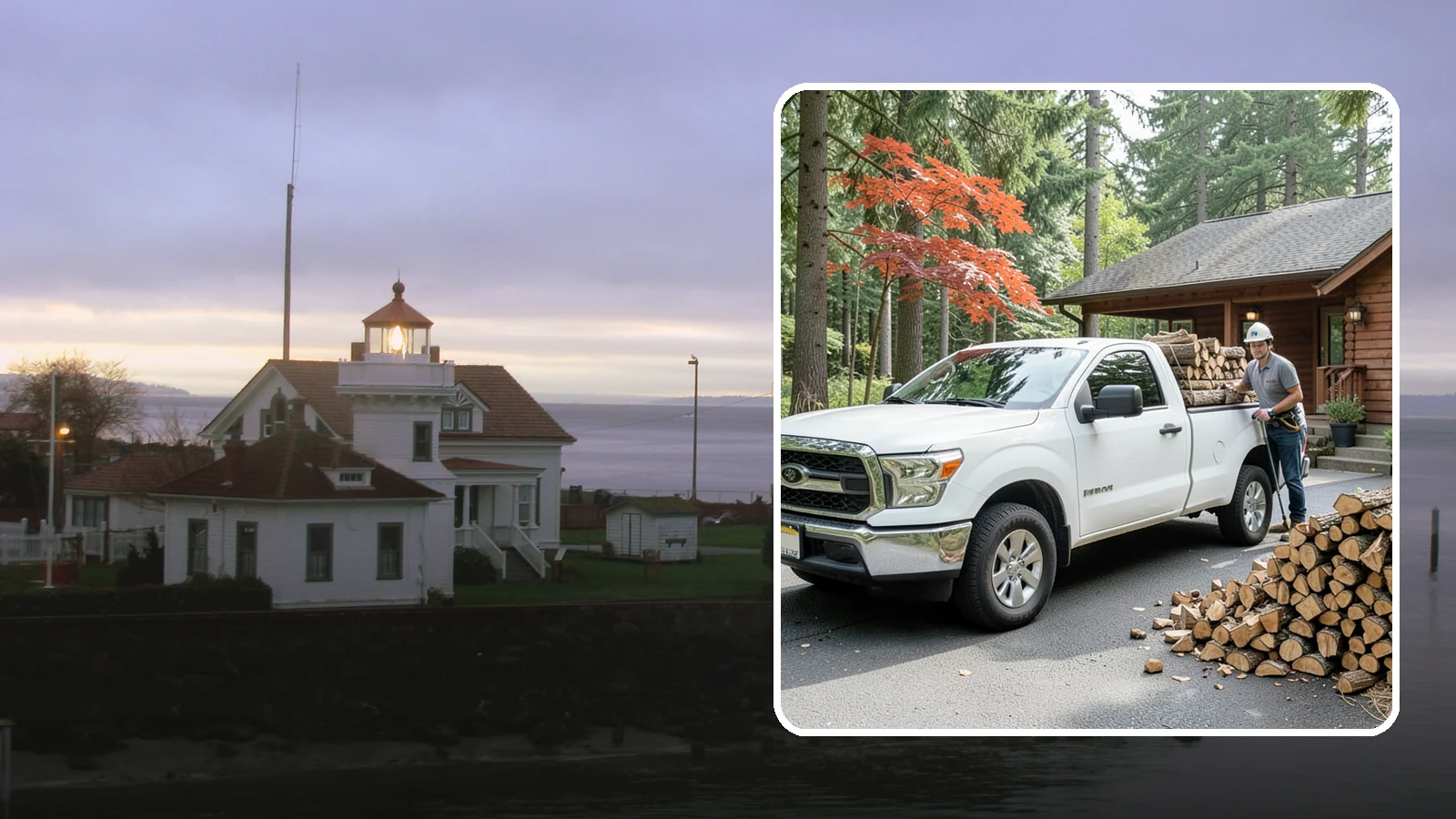 Residential Firewood Delivery in Mukilteo, Snohomish County, WA - We deliver seasoned firewood directly to homes, placing it exactly where you want it around your Pacific Northwest property.