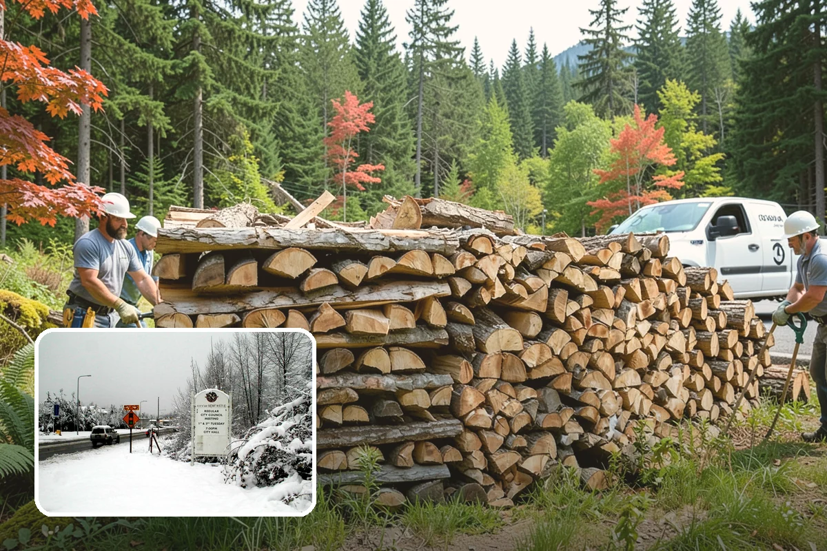 Residential Firewood Delivery in Newcastle, King County, WA - Wood placed where it is most convenient for you