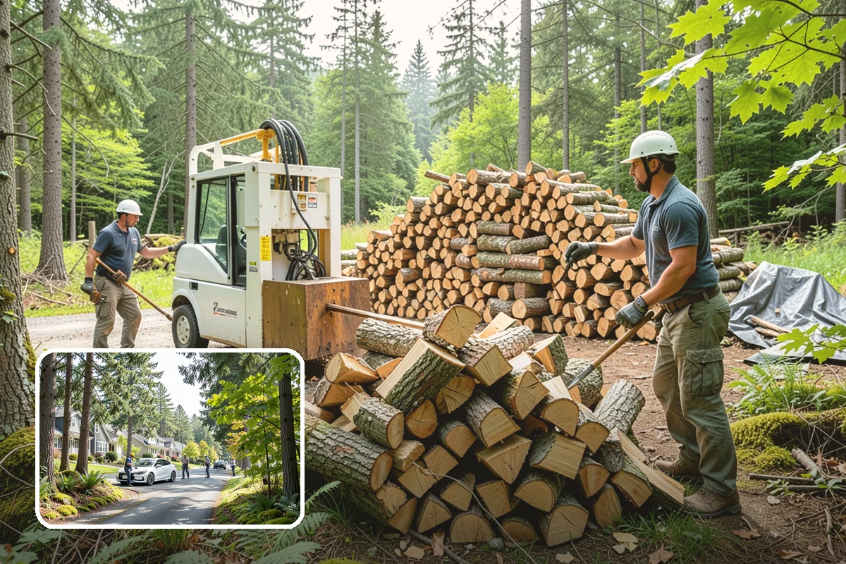 Residential Firewood Delivery in Normandy Park, King County, WA - Wood placed where it is most convenient for you