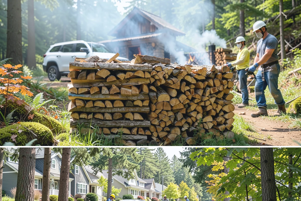 Residential Firewood Delivery in Normandy Park, King County, WA - Schedule residential delivery in early fall so your home is stocked before the cold, wet weather sets in.